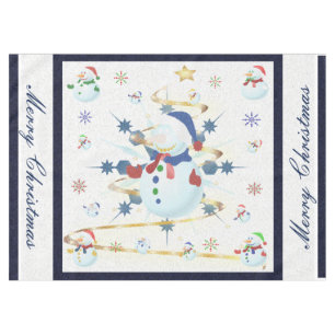 Der Weihnachtsschneemann Glittery - Tischdecke