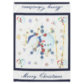 Der Weihnachtsschneemann Glittery - Tischdecke (Vorderseite)