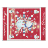 Der Weihnachtsschneemann Glittery - Tischdecke (Vorderseite (Horizontal))
