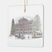 Der Weihnachtsspaziergang in der Genfer Keramik Keramikornament (Links)