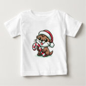 Der Weihnachtstotter-Cartoon Baby T-shirt (Vorderseite)