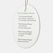 Der WeihnachtsWeasel Keramikornament (Links)