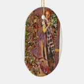 Der Weihnachtswindhund Keramik Ornament (Rechts)