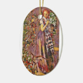 Der Weihnachtswindhund Keramik Ornament (Links)