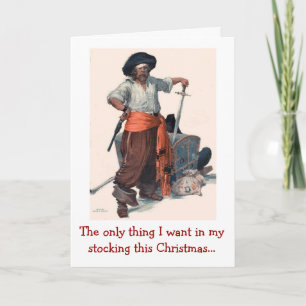 Der Weihnachtswunsch des Piraten Feiertagskarte