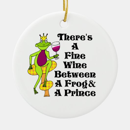 Der Wein-Prinz "feiner Wein zwischen Frosch u. Keramikornament (Vorne)