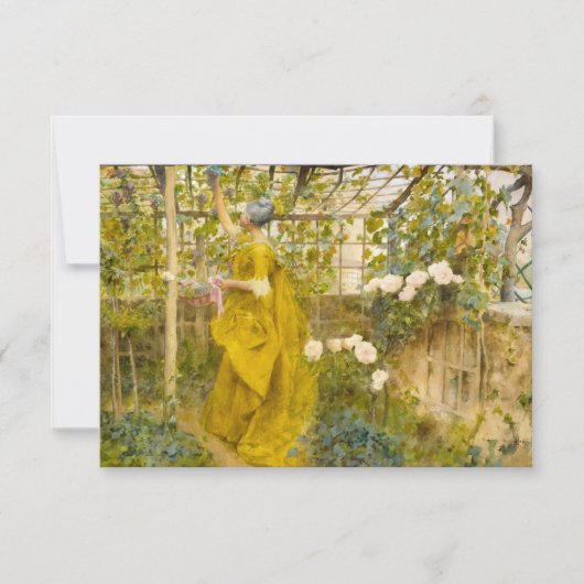 Der Wein von Carl Larsson Dankeskarte (Vorderseite)