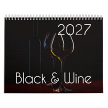 Der Wein-Wandkalender 2027 - Schwarz & Wein 