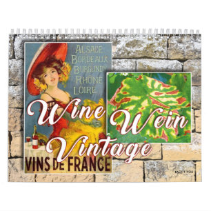 Der Wein-Wandkalender - Wein Wein Vintage Kalender