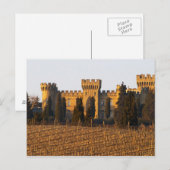 Der Weinberg mit den Syrah-Reben und dem Schloss Postkarte (Vorne/Hinten)