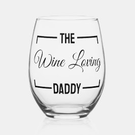 Der weinliebende Vater Vater Vater Vater Vater, de Weinglas Ohne Stiel