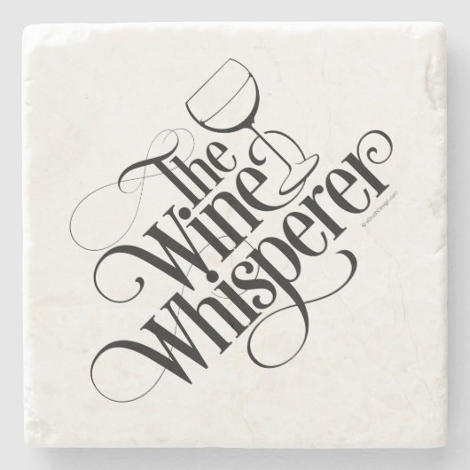 Der WeinWhisperer Steinuntersetzer (Vorderseite)
