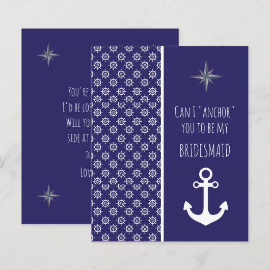 Der weiße Anker wird meine Bridesmaid sein (Vorne/Hinten)