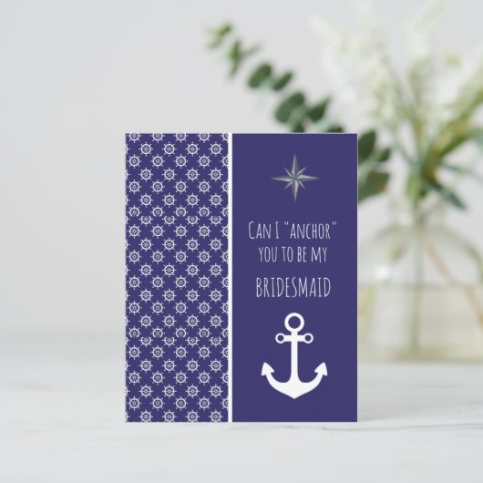 Der weiße Anker wird meine Bridesmaid sein (Stehend Vorderseite)