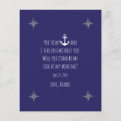 Der weiße Anker wird meine Trauzeugin sein (Rückseite)