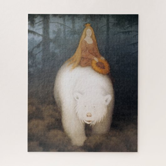 "Der weiße Bär" von Theodor Kittelsen Puzzle (Vertikal)