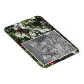 Der weiße Blumengarten Phlox fügt Ihr Foto hinzu Magnet (Rechte Seite)