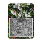 Der weiße Blumengarten Phlox fügt Ihr Foto hinzu Magnet (Vertikal)