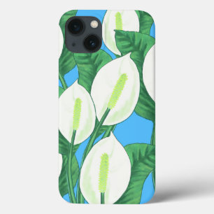 Der weiße Frieden liegt auf hellblauem Hintergrund Case-Mate iPhone Hülle