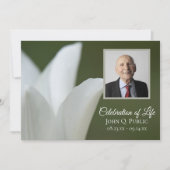 Der weiße Frühling über die Grüne Feier des Lebens Einladung (Vorderseite)