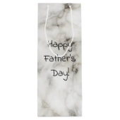 der weiße glückliche Marmorierungvatertag Geschenktüte Für Weinflaschen (Rückseite)