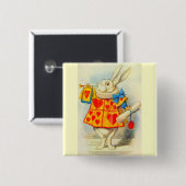 Der weiße Hase in voller Farbe Button (Vorne & Hinten)