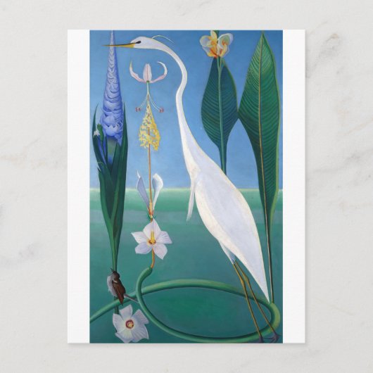 Der weiße Heron von Joseph Stella Postkarte (Vorderseite)