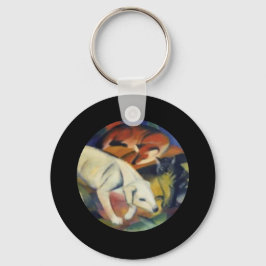 Der Weiße Hund, FI Art von Franz Marc Schlüsselanhänger