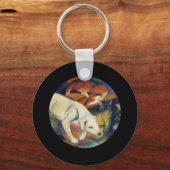 Der Weiße Hund, FI Art von Franz Marc Schlüsselanhänger (Vorderseite)