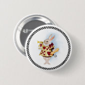 Der weiße Kaninchen-Knopf Button (Vorne & Hinten)