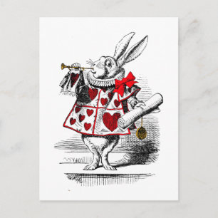 Der weiße Kaninchen Postkarte