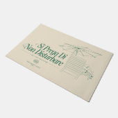 Der weiße Lotus stört nicht Fußmatte (Schrägansicht)