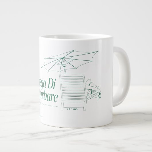 Der weiße Lotus stört nicht Jumbo-Tasse (Vorderseite Rechts)