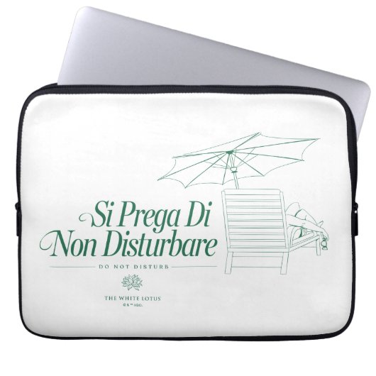 Der weiße Lotus stört nicht Laptopschutzhülle (Vorderseite)