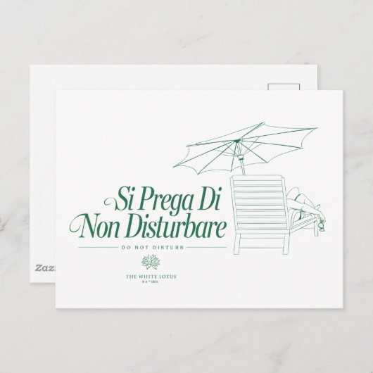 Der weiße Lotus stört nicht Postkarte (Vorne/Hinten)