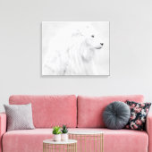 der weiße Löwe Leinwanddruck (Insitu (Wohnzimmer))