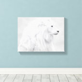 der weiße Löwe Leinwanddruck (Insitu (Holzboden))