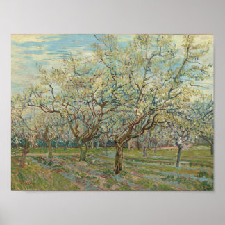 Der weiße Orchard Arles, April 1888 Vincent van Go Poster