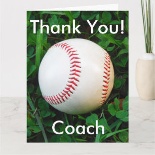 Der weiße personalisierte Baseball danken Ihnen zu Dankeskarte