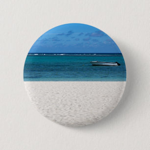 Der weiße Sandstrand von Flic en Flac Mauritius li Button
