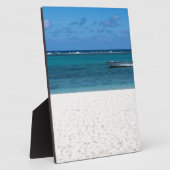 Der weiße Sandstrand von Flic en Flac Mauritius li Fotoplatte (Seite)