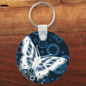Der weiße Schmetterling Schlüsselanhänger (Vorderseite)