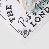 Der weiße Schwan - das Zeichen des Pubs Seidenpapier (Ausschnitt)