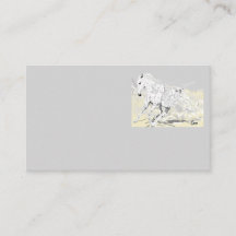 Der weiße Stallion der Visitenkarte in Bewegung