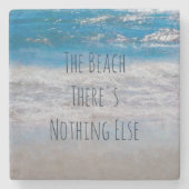 Der weiße Strand der blauen Küste Steinuntersetzer (Vorderseite)