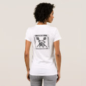 Der weiße T - Shirt der korallenroten Frauen des (Schwarz voll)