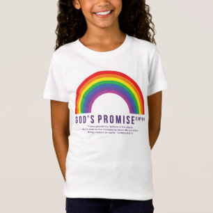 Der weiße T - Shirt der Mädchen Rainbow Gottes Ver