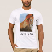 Der weiße T - Shirt der Männer mit Löweentwurf (Vorderseite)