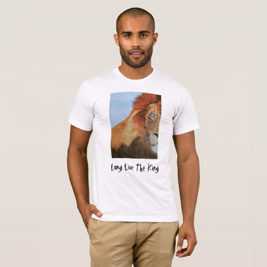Der weiße T - Shirt der Männer mit Löweentwurf (Vorne ganz)
