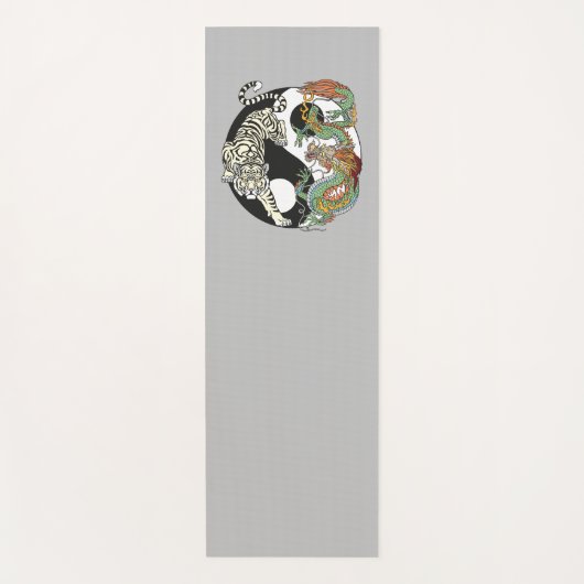 Der weiße Tiger gegen der grüne Drache im Yang Yogamatte (Vorderseite)